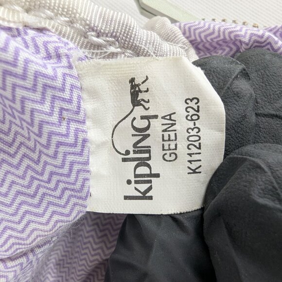 Kipling GEENA Large Shoulder Bag Purple- Good condition- Fast Ship - Picture 12 of 16